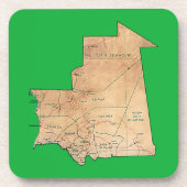 Onderzetter Mauritanië Kaart (Voorkant)