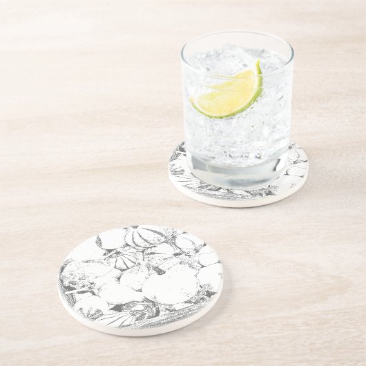 Onderzetter - Meloenen voor verkoop (Zijkant)