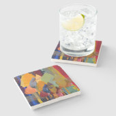 Onderzetter met Abstract Natuurontwerp (Zijkant)