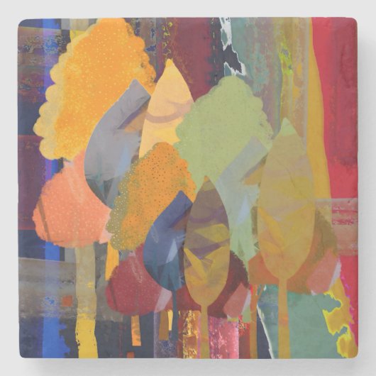 Onderzetter met Abstract Natuurontwerp (Voorkant)