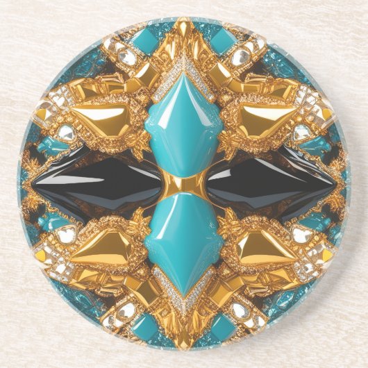 Onderzetter met Bahamas Kleuren Ontwerp (Voorkant)