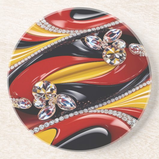 Onderzetter met Belgische Kleuren Design (Voorkant)