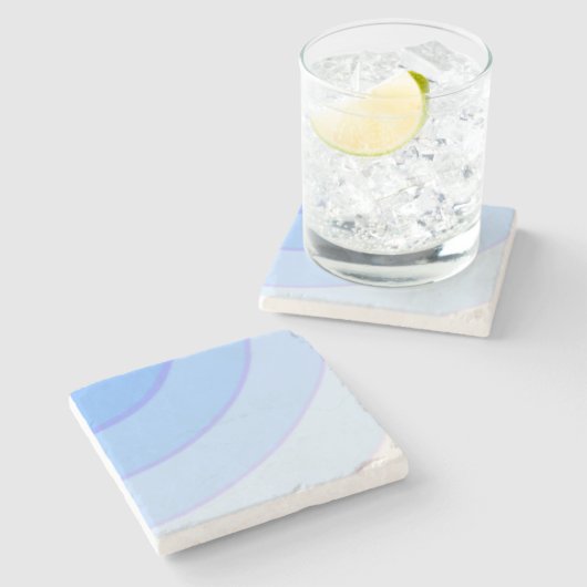 Onderzetter met blauw scheursteen (Zijkant)