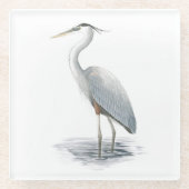 Onderzetter met blauwe haren glazen onderzetter (Voorkant)