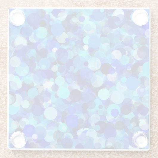 Onderzetter met blauwe stip glazen onderzetter (Achterkant)