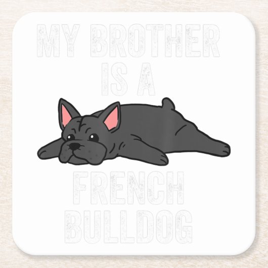 Onderzetter met bulldog Lover Stone | Lover Gift (Voorkant)