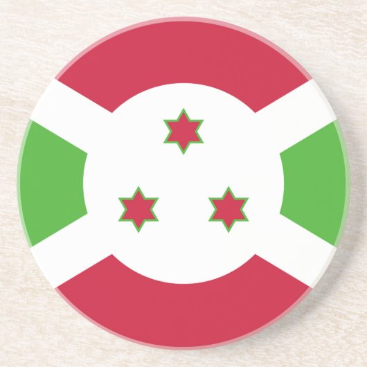 Onderzetter met Burundese vlag (Voorkant)