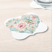 Onderzetter met Cactus Heart & Betekenis Woorden (Gekanteld)