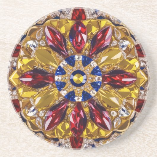 Onderzetter met Colombia Kleuren Ontwerp (Voorkant)