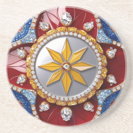 Onderzetter met Colombiaanse kleuren Design (Voorkant)