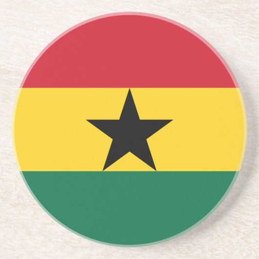 Onderzetter met de Ghanese vlag (Voorkant)