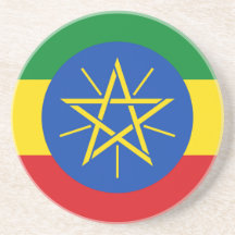 Onderzetter met de vlag van Ethiopië