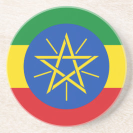 Onderzetter met de vlag van Ethiopië