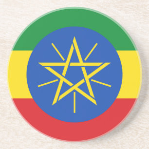 Onderzetter met de vlag van Ethiopië