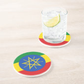 Onderzetter met de vlag van Ethiopië (Zijkant)