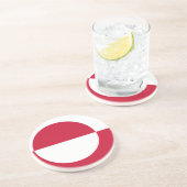 Onderzetter met de vlag van Groenland (Zijkant)