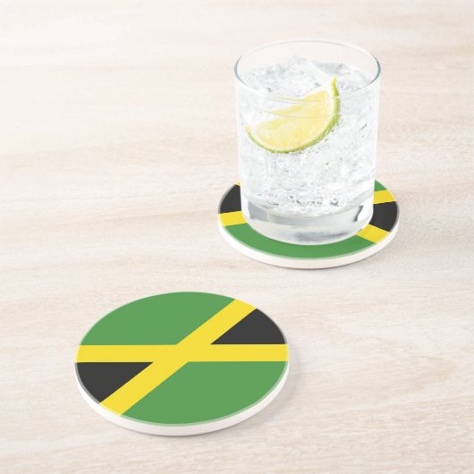 Onderzetter met de vlag van Jamaica (Zijkant)