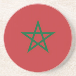 Onderzetter met de vlag van Marokko