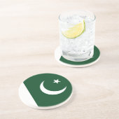 Onderzetter met de vlag van Pakistan (Zijkant)