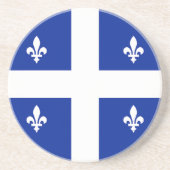 Onderzetter met de vlag van Quebec, Canada (Voorkant)