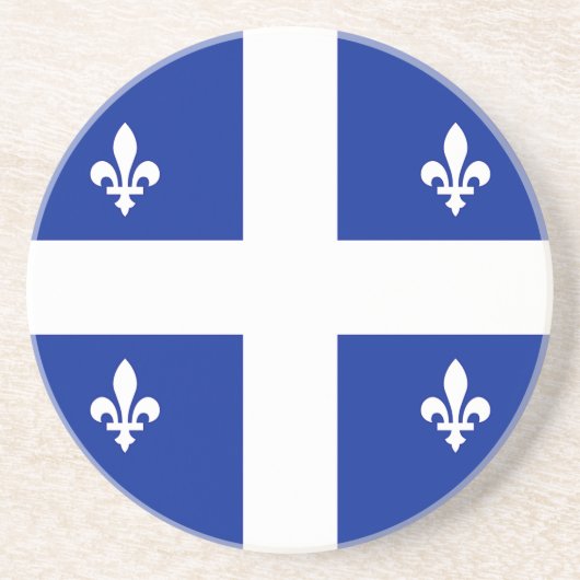Onderzetter met de vlag van Quebec, Canada (Voorkant)