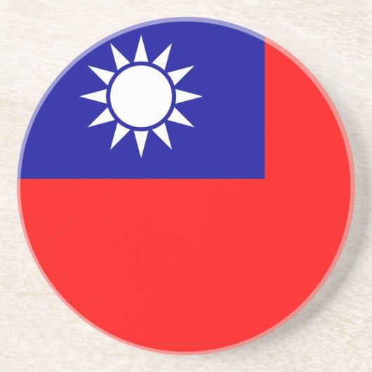 Onderzetter met de vlag van Taiwan (Voorkant)
