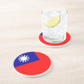 Onderzetter met de vlag van Taiwan (Zijkant)