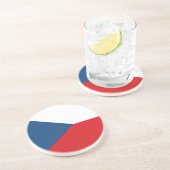 Onderzetter met de vlag van Tsjechië (Zijkant)