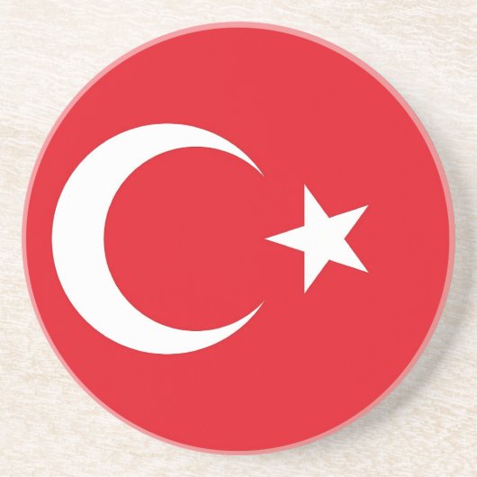Onderzetter met de vlag van Turkije (Voorkant)