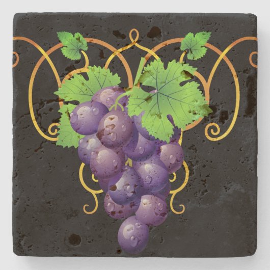 Onderzetter met druivenstoon (Voorkant)