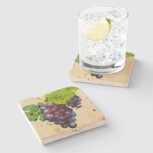 Onderzetter met druivenstoon (Zijkant)