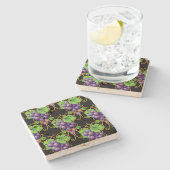 Onderzetter met druivenstoon (Zijkant)