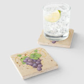 Onderzetter met druivenstoon (Zijkant)