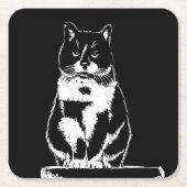 Onderzetter met een bruine kattentafel (Voorkant)