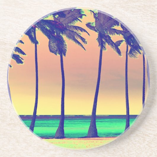 onderzetter met een funky strand (Voorkant)