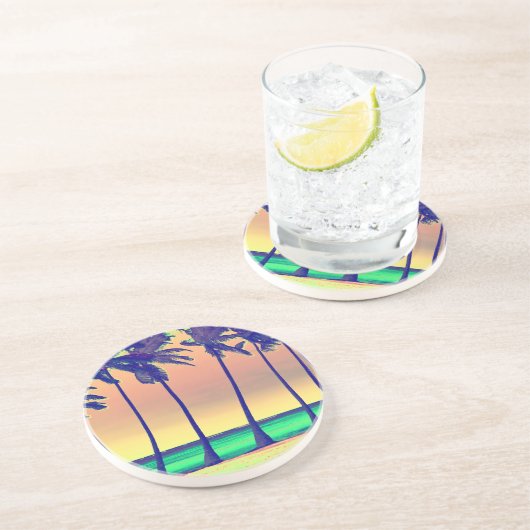 onderzetter met een funky strand (Zijkant)