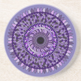 onderzetter met een paarse mandala ontwerp