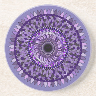 onderzetter met een paarse mandala ontwerp