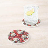 Onderzetter met Engels Rozen Design (Zijkant)