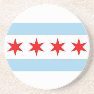 Onderzetter met Flag of Chicago, Illinois, Verenig