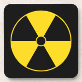 Onderzetter met geel stralingssymbool (Voorkant)