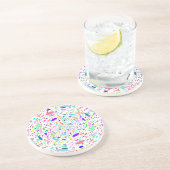 Onderzetter met gekleurde bubbels (Zijkant)