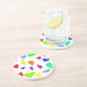 Onderzetter met gekleurde harten (Zijkant)