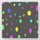 Onderzetter met gekleurde Orbs Stone (Voorkant)