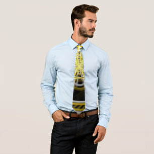 Onderzetter met gele tapedrive op fractale rails stropdas