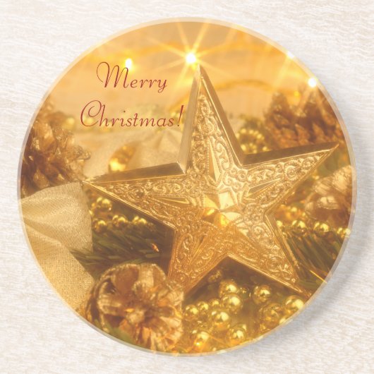 onderzetter met "gouden kerst" (Voorkant)