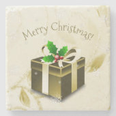 Onderzetter met gouden kerstcadeaus (Voorkant)