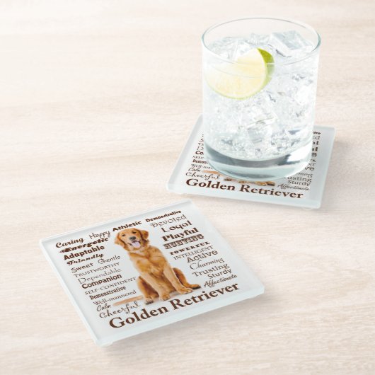 Onderzetter met gouden ritten glazen onderzetter (Schuin)