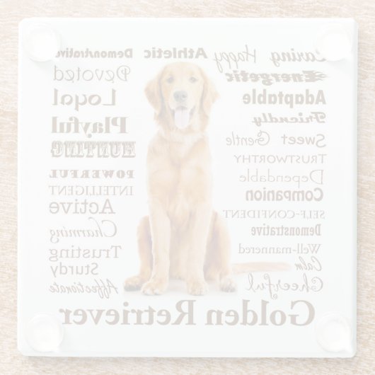 Onderzetter met gouden ritten glazen onderzetter (Achterkant)