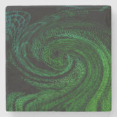 Onderzetter met groene wervelstaafje (Voorkant)